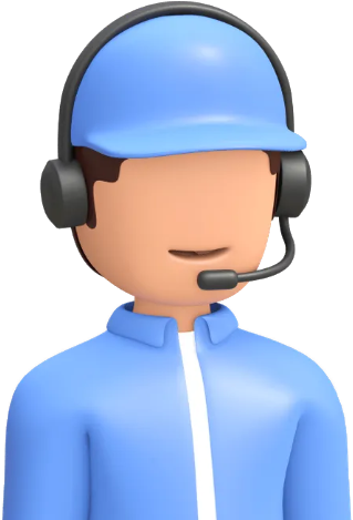 3D illustration customer service representative